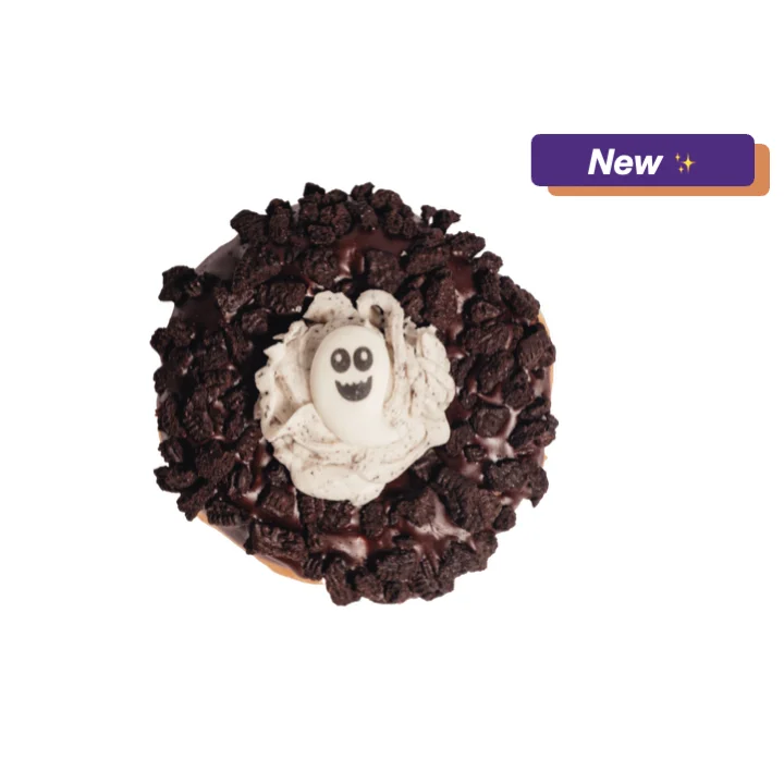 Chocolate ghost Krispy Kreme