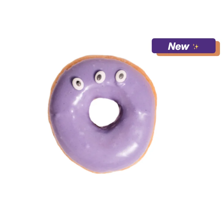 Doughnut purple monster Krispy Kreme