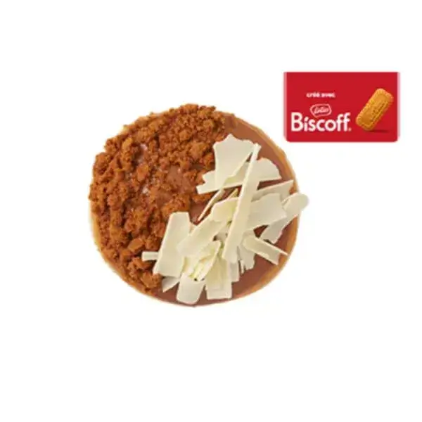 Doughnut with a creamy filling and Lotus Biscoff® Speculoos icing
