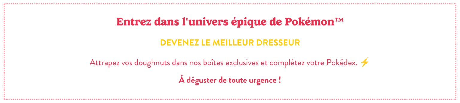 Bannière livraison de dessert en entreprise pokémon