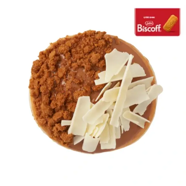 Doughnut with a creamy filling and Lotus Biscoff® Speculoos icing