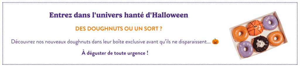 Bannière livraison événementielle halloween doughnuts
